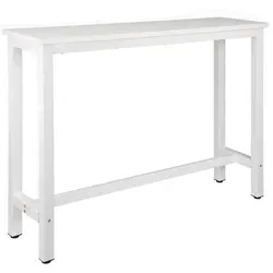 WOLTU Bartisch 140x40 cm mit Metallgestell - Stabiler Bistrotisch mit 2,5 cm dicker MDF Tischplatte, ideal für 1-4 Personen. Perfekt als Esstisch oder Stehtisch für Küche, Café oder Lounge.