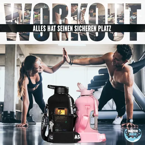 Produktbild Water Base 2,2 l Trinkflasche mit Neoprenhülle, Seitentaschen und Schultergurt