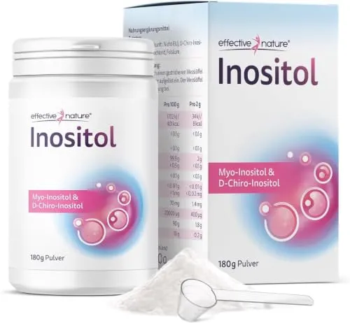 effective nature Inositol Pulver 180 g – Myo-Inositol & D-Chiro-Inositol für hormonelles Gleichgewicht