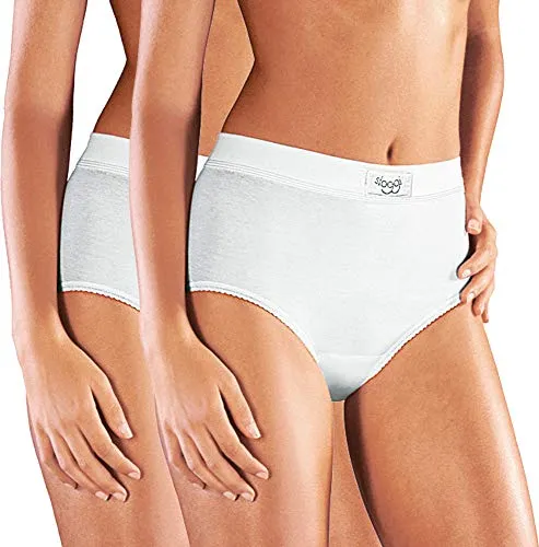 Sloggi Damen-Taillenslip Double Comfort Maxi 2er-Pack weiß Größe 48