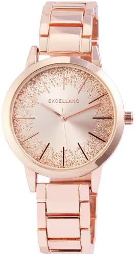 Excellanc Damenuhr Quarz Armbanduhr mit Kristallen - Elegante Armbanduhr für Damen mit funkelnden Kristallen und stilvollem Roségold-Gehäuse. Ideal für besondere Anlässe oder den Alltag.