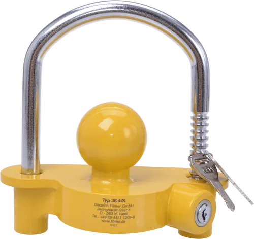 Filmer Anhängerschloss 36448, Bügelschloss, Diebstahlschutz für Anhängerkupplung