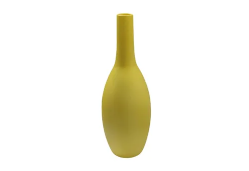 HTI living Flaschenvase 40 cm Gelb - Vase in modernem Flaschen-Design, ideal für kreative Blumenarrangements und farbenfrohe Akzente in Ihrem Zuhause.