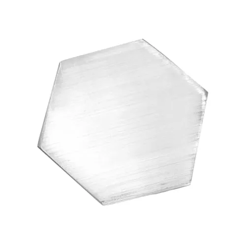 NKlaus Selenit Ladeplatte Hexagon 7-8 cm – Energie-Stein für Edelstein-Aufladung, Reiki & spirituelle Reinigung, ideal für Meditation, Chakra-Arbeit & Feng Shui