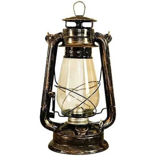 CENPEK 30 cm Vintage Sturmlaterne Lichter Öllampe brennende Laterne Retro Petroleumlampen klassische Öllampe Tischlaternen für Haus, Garten, Camping, Citronella – Bronze