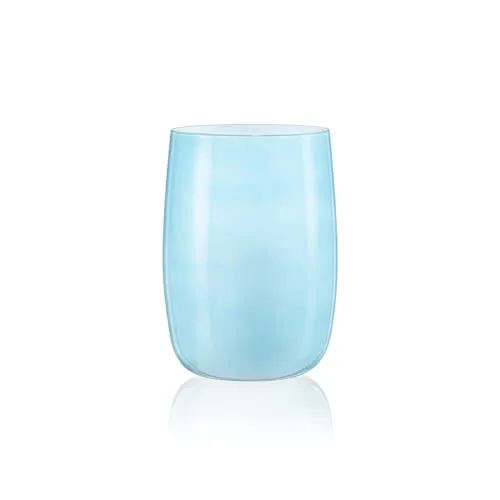 Crystalex Vase Caribbean Dream Minze Kristallglas 180 mm Bohemia hellblau weiß