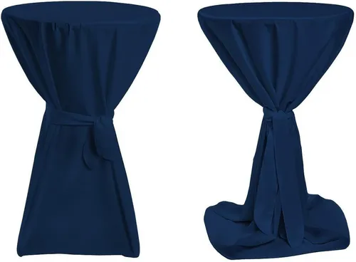 TexDeko Stehtischhusse Premium für Bistrotisch mit Schleifenband Bartisch-Überzug blickdicht, unifarben, Farbe & Durchmesser: nach Wahl