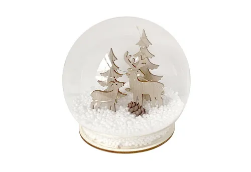 HTI-Living Schneekugel Schneekugel Rehe mit LED-Beleuchtung (Stück, 1 St., 1 Schneekugel, ohne Batterien), Weihnachtsdeko batteriebetrieben