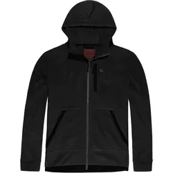 Vintage Industries Vitor Hollow Fibre Fleece Zip Hoodie, schwarz, Größe L - Herren-Sweatjacke aus Polyester-Hohlfaser-Fleece, mit verstellbarem Saum und praktischen Reißverschlusstaschen für zusätzlichen Komfort.