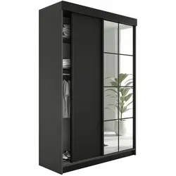 Kier Furniture Schiebetürenschrank Graphit Schwarz 138x205 cm