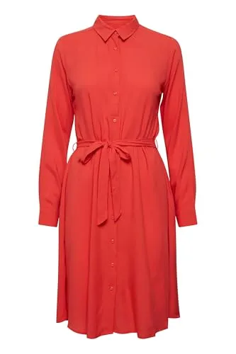 IHMAIN DR Hemdblusenkleid - Stilvolles Hemdblusenkleid 