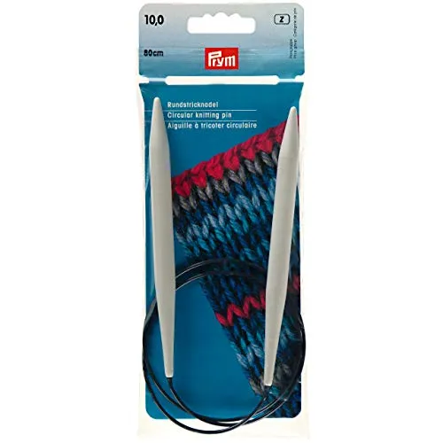 Prym 211192 Rundstricknadeln KST 80 cm 10,00 mm grau von Prym