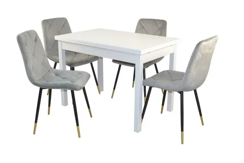 moebel-direkt-online Essgruppe 5teilige Tischgruppe bestehend aus Esstisch ausziehbar und 4 Stühlen, (Spar-Set, 5tlg. Set)
