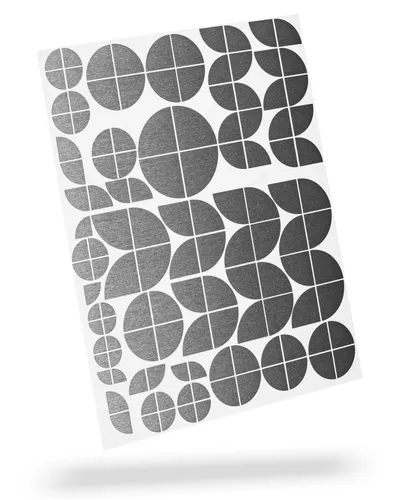 Blackshell Aufkleber passend für alle BMW Embleme - 124 tlg. in Alu geb. Silber