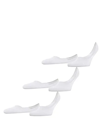 FALKE Herren Füßlinge Invisible Step Medium Cut - 3 Paar in Weiß - Nachhaltige Füßlinge aus hochwertiger Baumwolle mit Anti Slip System für perfekten Halt. Ideal für Sneaker, Mokassins und Bootsschuhe. Bequem und unsichtbar im Alltag!