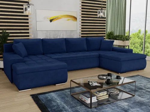 Wohnlandschaft Faris U-Form mit Schlaffunktion - Sofas & Couches – Komfortables Schlafsofa mit großzügiger Schlaffläche von 300x140 cm und praktischen Bettkasten, perfekt für Gästeübernachtungen.
