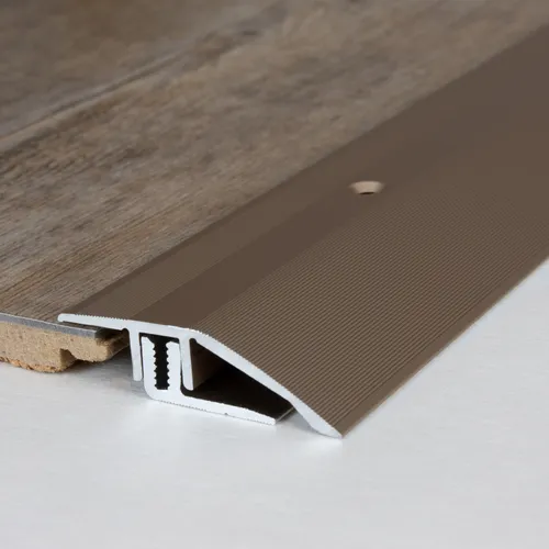 PROVISTON Anpassprofil Alu 44 x 7 - 15 x 1000mm Bronze Hell - Hochwertiges Anpassprofil aus Aluminium für präzisen Höhenausgleich, ideal für professionelle Anwendungen und einfache Installation.