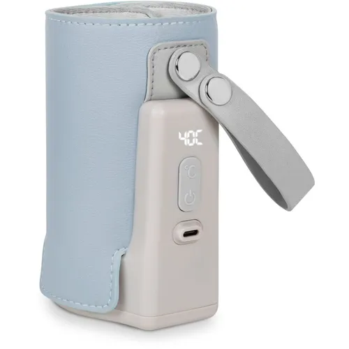 LIONELO Thermup Go Plus Tragbarer Babyflaschenwärmer - Babyflaschenwärmer & -abkühler, hält Flüssigkeiten bis zu 8 Stunden warm, USB-Aufladung und leises LCD-Display für einfache Temperaturkontrolle.