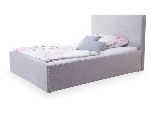 Boxxx Polsterbett 140x200 cm in Hellgrau - Polsterbett mit Bettkasten, ideal für gemütliche Auszeiten. Modernes Design und pflegeleichte Cord-Oberfläche für ein stilvolles Schlafzimmer.