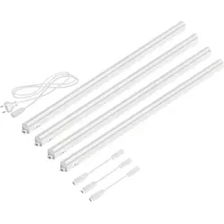 ledscom.de LED Unterbau-Leuchten Rigel, je 87,3cm, je 1002lm, warm-weiß, 4er Set