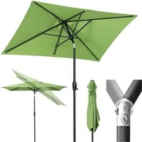 Produktbild Sekey Aluminium Sonnenschirm mit Kurbel und Knicker – Rechteckiger Sonnenschutz für Balkon, Garten & Terrasse
