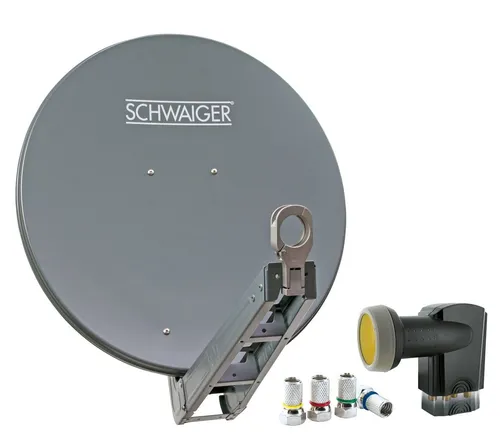 Schwaiger 714630 SAT-Antenne 75 cm mit Quad LNB von Schwaiger