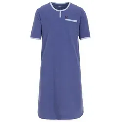 Henry Terre Nachthemd Nachthemd Kurzarm - Uni blau XL