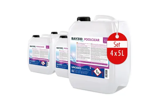 Höfer Chemie BAYZID® POOLCLEAR - Trübungsbeseitigung für Pools - Effektiver Trübungsbeseitiger für Pool-Filteranlagen mit Kartuschen & Filterballs, sorgt für glasklares Wasser ohne Flockenbildung und schützt die Gesundheit.