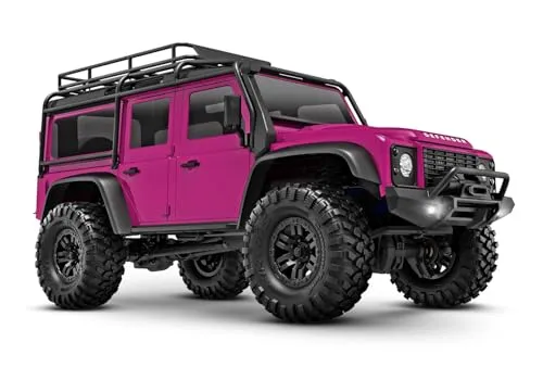 TRAXXAS TRX-4M 1/18 LD Land Rover Defender Pink Scale-Crawler - Robuster 4WD RTR Crawler mit Akku und Lader, ideal für Abenteuer im Gelände und für alle RC-Fans.