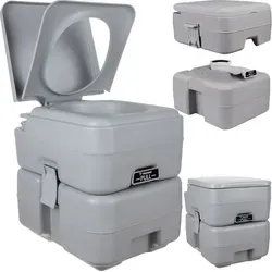 Campingtoilette mit Deckel und Spültank 12L