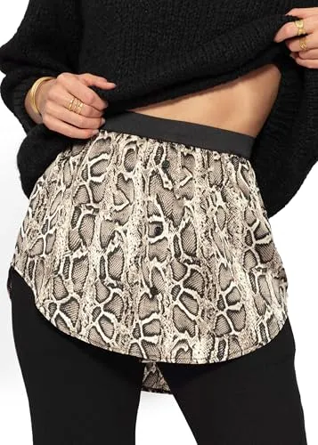 SASSYCLASSY Blusenrock in Schlangen Print in beige von SASSYCLASSY