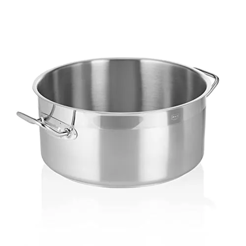 WAS Germany Bratentopf Cookware 21, Ø 36 cm - Hochwertiger Bratentopf aus Chromnickelstahl 18/10, ideal für gleichmäßiges Braten und lange Haltbarkeit in Ihrer Küche.