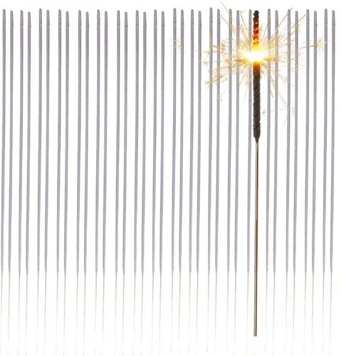 FlameXBurn Geburtstagskerze XXL Wunderkerzen 28 cm - Feuerwerk im Sternenlicht (Set, 150-tlg)