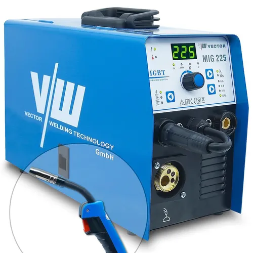 MIG MAG Schweißgerät 225A FLUX MMA ARC IGBT Inverter Digital MIG225