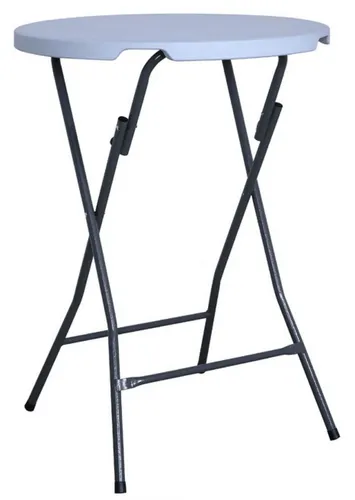 acamp Stehtisch Klapptisch Le Havre – Silbergrau in weiß von acamp