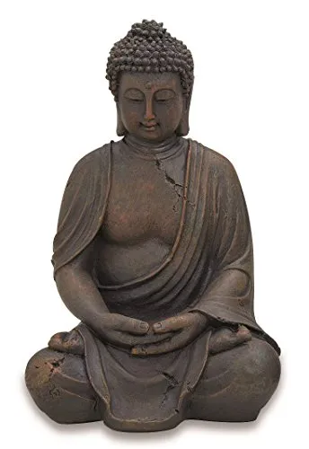 Buddha meditierend mit Umhang 40 cm - Statuen - Elegante Buddha-Figur, ideal für Meditationsecken oder als dekoratives Element für ein harmonisches Ambiente.