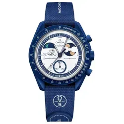 Swatch Chronograph x Omega Moonswatch Mission to Earthphase