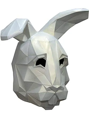 Partychimp Hoofdmasker (Latex) Low Poly Bunny