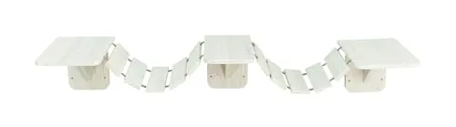 Climbing Ladder for Wall Mounting 150 cm white - Sonstiger Katzenbedarf - Ideal zur Erweiterung des Lebensraums Ihrer Katze mit drei Plattformen für mehr Spiel- und Klettermöglichkeiten.