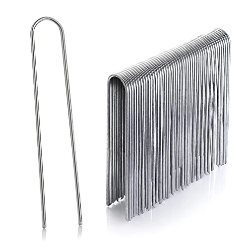 GardenMate 100 Erdanker VERZINKT aus Stahldraht 200mm lang, 25mm breit, Ø 3,8mm, runder Kopf - Für Harte Böden