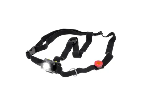 kamelshopping LED Stirnlampe LED Lauftleuchte mit Rücklicht, verstellbarer Lichtstrahl, inkl. Batterien, 3-stufige Leuchtstärke + Blink-Funktion