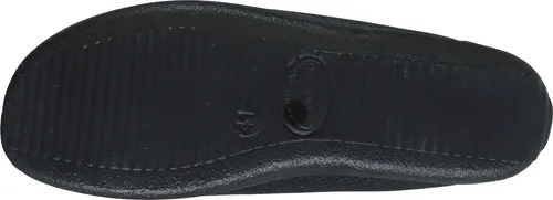 Fly Flot Hausschuhe mit Gummizug in Schwarz - Größe 44 EU - Komfortable Hausschuhe mit Gummizug, ideal für entspannte Tage zu Hause. Das atmungsaktive Mesh-Obermaterial sorgt für ein angenehmes Fußklima.