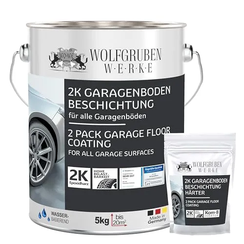 WO-WE 2K Garagenbodenbeschichtung - Beige, 5kg - Hochwertige 2K Garagenbodenbeschichtung für maximale Widerstandsfähigkeit. Ideal für Garagen, Werkstätten und Keller, schützt vor Abrieb und Chemikalien. Einfache Anwendung und individuelle Gestaltung möglich.