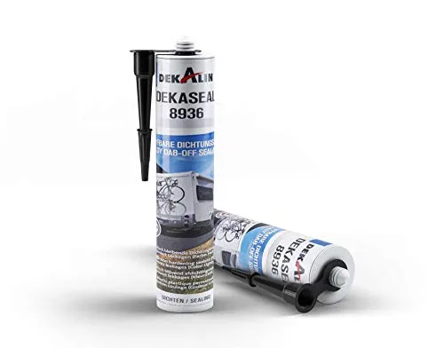 2x Dekalin Dichtmasse Dekaseal 8936 haftstarker Kleb- und Dichtstoff 310ml, schwarz, 2 x 310 ml