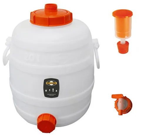 Speidel Fass Getränkefass 20L lebensmittelecht mit Auslaufhahn NW 10 Gärspund