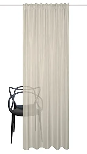 Home Basics Gardine SOFTY Kombiband Fertigschal, 2 St - Fertiggardinen aus 100% Polyester, halbtransparent für angenehmes Licht – ideal für jeden Raum. Pflegeleicht und in verschiedenen Farben erhältlich.