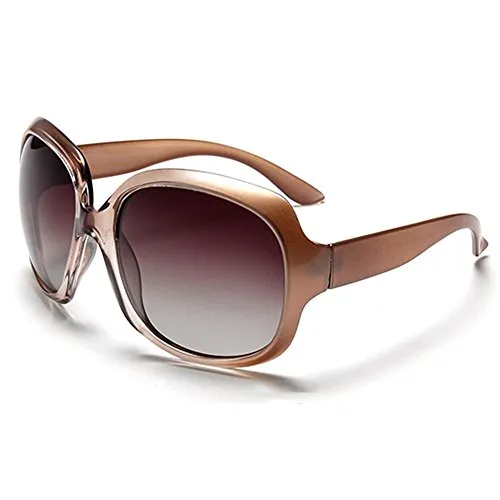 Sonnenbrillen Frauen Polarisiert Großer Rahmen, Anti-Reflexion 100% UV 400 Augenschutz Stilvolle Oversized Lässige Brille - BLDEN