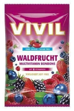 Vivil Waldfrucht Cukierki ohne Zucker 120 g