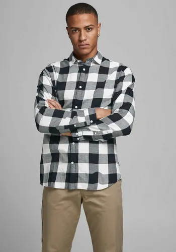 JACK&JONES Slim Fit Business Shirt - Herrenhemden aus weichem, robustem Twill mit schmalem Schnitt – ideal für stilvolle Business-Looks.