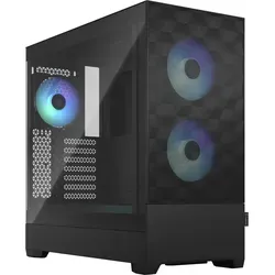 Fractal Design Pop Air RGB Black TG PC-Gehäuse - Stylisches ATX-Gehäuse mit 3 vorinstallierten RGB-Lüftern und Glas-Seitenteil für optimale Kühlung und Sichtbarkeit